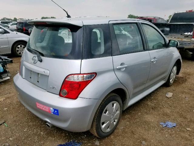 JTKKT624760162647 - 2006 TOYOTA SCION XA SILVER photo 4