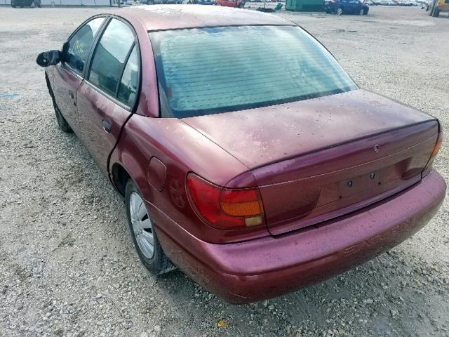 1G8ZH52892Z243850 - 2002 SATURN SL1 BURGUNDY photo 3