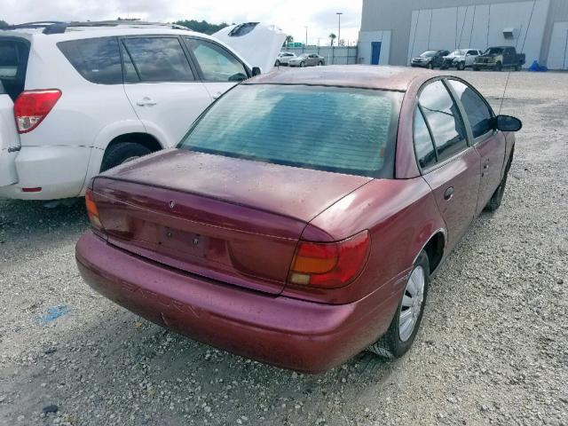 1G8ZH52892Z243850 - 2002 SATURN SL1 BURGUNDY photo 4