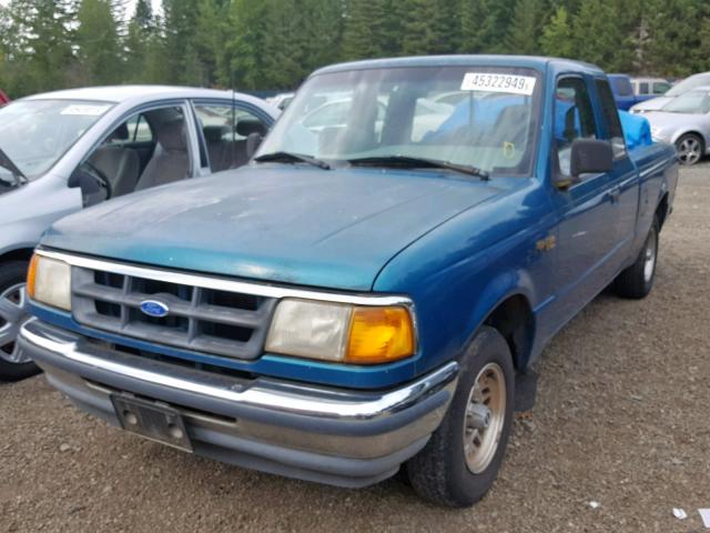 1FTCR14A6RPB69181 - 1994 FORD RANGER SUP TURQUOISE photo 2