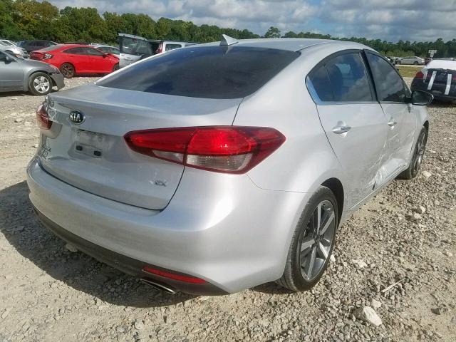 3KPFL4A89HE129595 - 2017 KIA FORTE EX SILVER photo 4