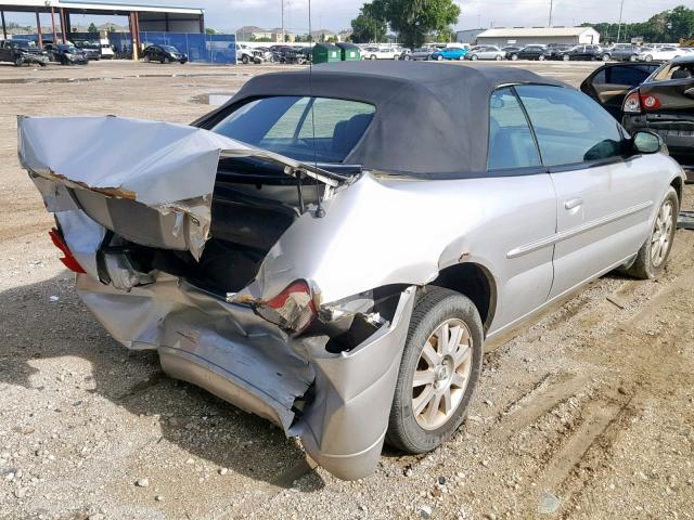 1C3EL75R36N166249 - 2006 CHRYSLER SEBRING GT SILVER photo 4