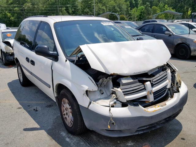 1D4GP25R77B244307 - 2007 DODGE CARAVAN SE WHITE photo 1