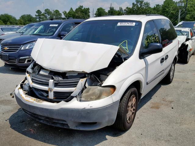 1D4GP25R77B244307 - 2007 DODGE CARAVAN SE WHITE photo 2