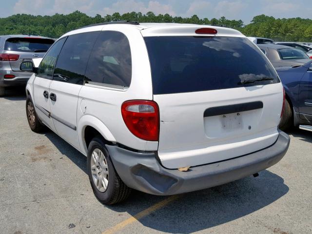 1D4GP25R77B244307 - 2007 DODGE CARAVAN SE WHITE photo 3