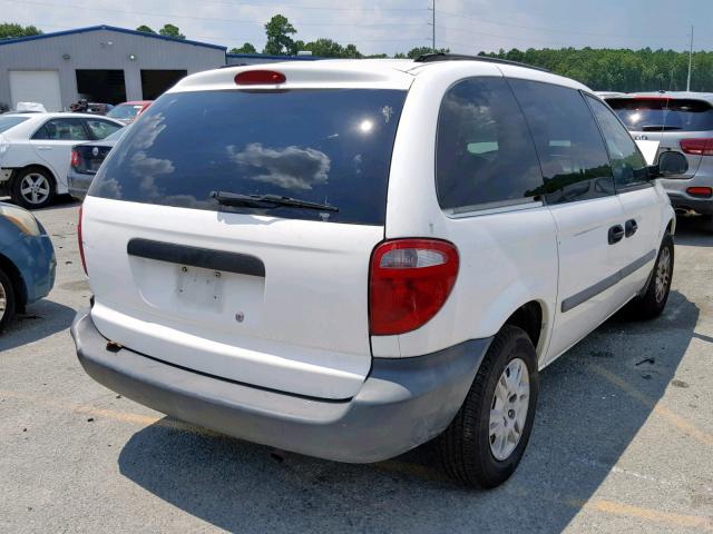 1D4GP25R77B244307 - 2007 DODGE CARAVAN SE WHITE photo 4