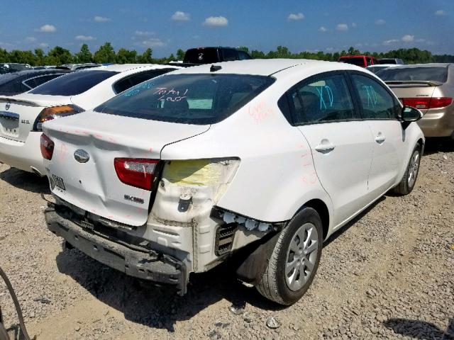 KNADN4A30D6300348 - 2013 KIA RIO EX WHITE photo 4