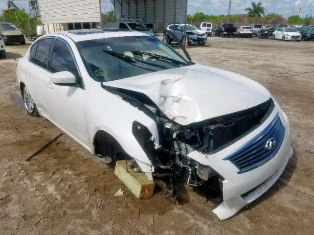 JN1CV6AR2DM356594 - 2013 INFINITI G37 WHITE photo 1