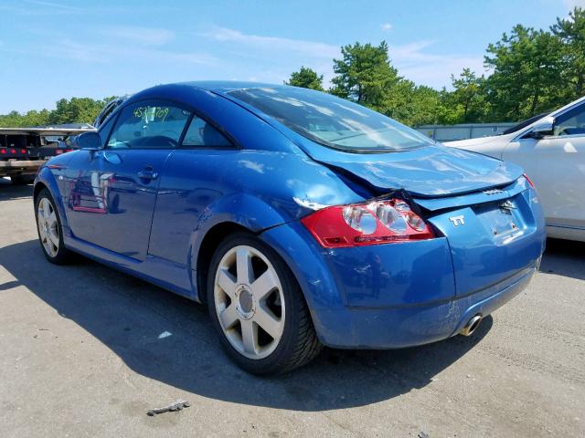 TRUWC28NX21030607 - 2002 AUDI TT QUATTRO BLUE photo 3