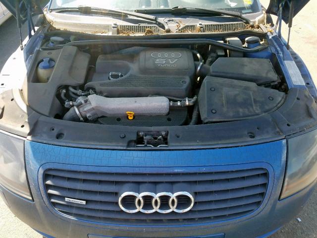 TRUWC28NX21030607 - 2002 AUDI TT QUATTRO BLUE photo 7