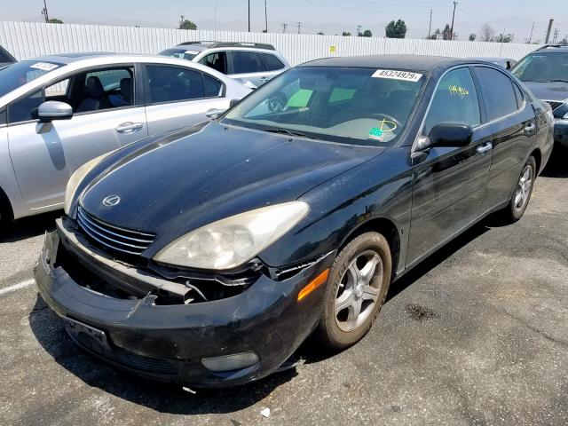 JTHBA30G445054378 - 2004 LEXUS ES 330 BLACK photo 2