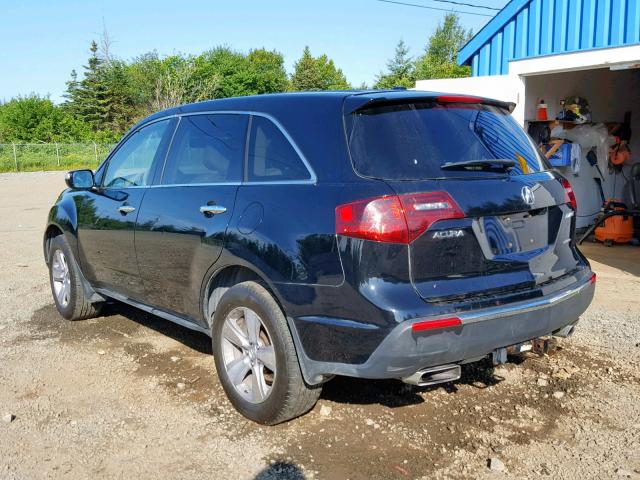 2HNYD2H23CH001808 - 2012 ACURA MDX BLACK photo 3