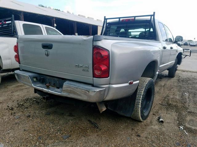 3D7MX48A87G793044 - 2007 DODGE RAM 3500 S SILVER photo 4