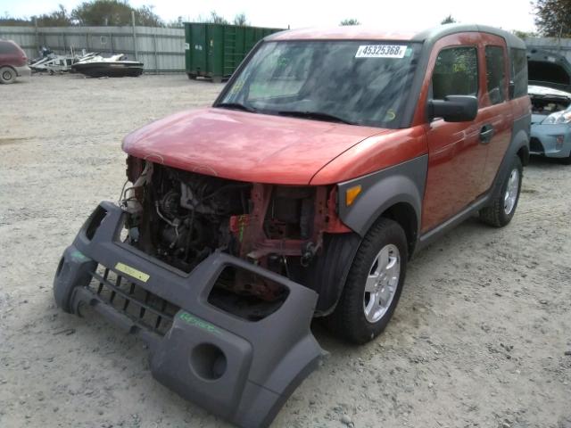 5J6YH18584L000490 - 2004 HONDA ELEMENT EX ORANGE photo 2