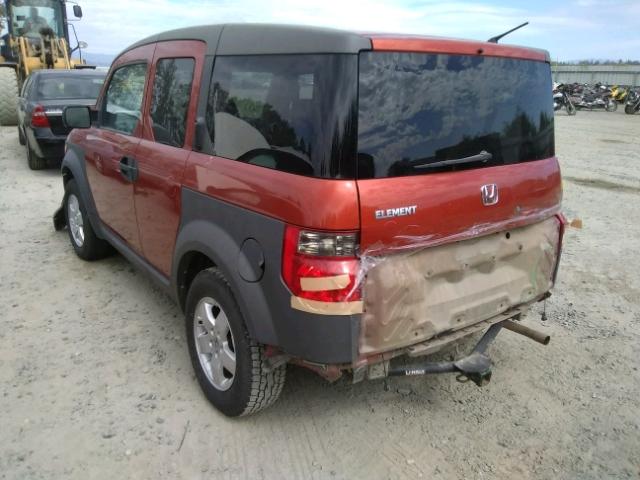 5J6YH18584L000490 - 2004 HONDA ELEMENT EX ORANGE photo 3