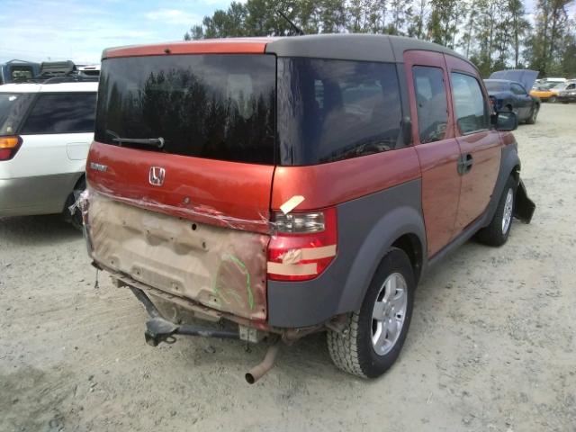 5J6YH18584L000490 - 2004 HONDA ELEMENT EX ORANGE photo 4