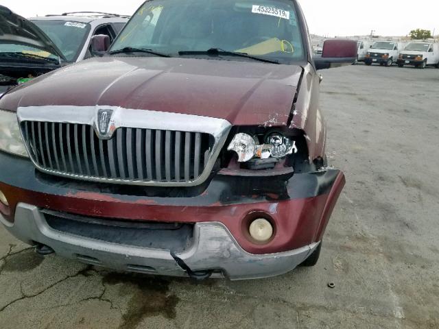 5LMFU27RX3LJ49140 - 2003 LINCOLN NAVIGATOR RED photo 9