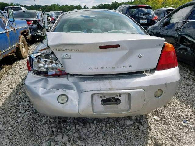 4C3AG42GX2E151762 - 2002 CHRYSLER SEBRING LX SILVER photo 9