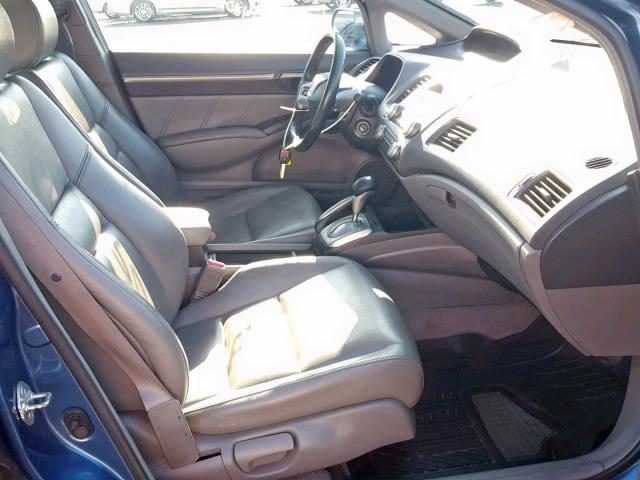 2HGFA16968H505732 - 2008 HONDA CIVIC EXL 蓝色 照片 5