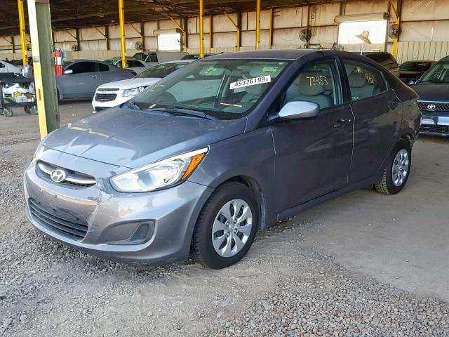 KMHCT4AE3GU963124 - 2016 HYUNDAI ACCENT SE GRAY photo 2