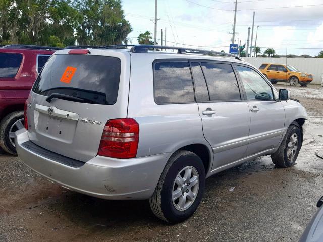 JTEGF21A120065146 - 2002 TOYOTA HIGHLANDER SILVER photo 4