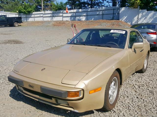 WP0AA0943GN451816 - 1986 PORSCHE 944 BEIGE photo 2