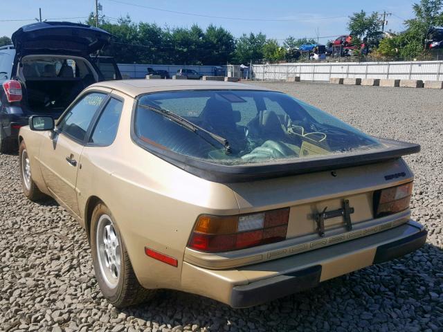 WP0AA0943GN451816 - 1986 PORSCHE 944 BEIGE photo 3