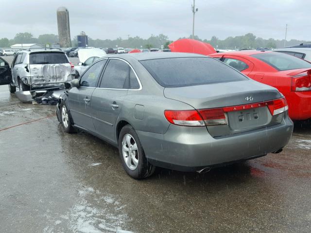 KMHFC46F17A183414 - 2007 HYUNDAI AZERA SE GREEN photo 3