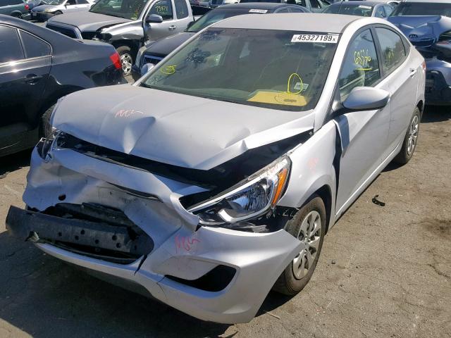 KMHCT4AE6HU174421 - 2017 HYUNDAI ACCENT SE SILVER photo 2