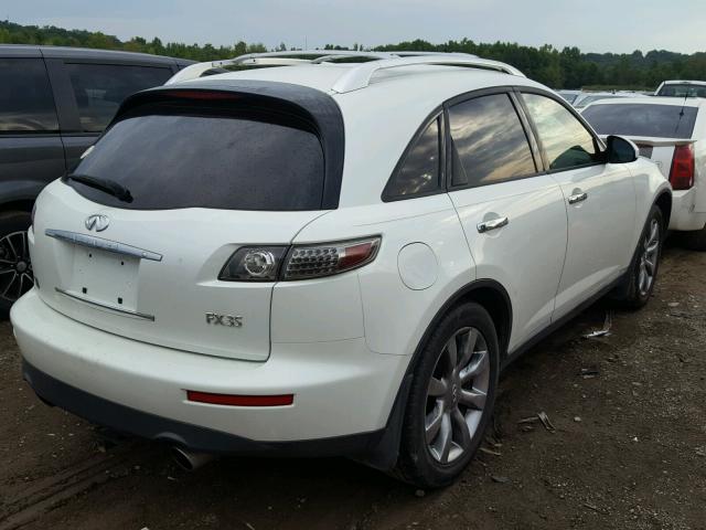 JNRAS08W87X205929 - 2007 INFINITI FX35 WHITE photo 4