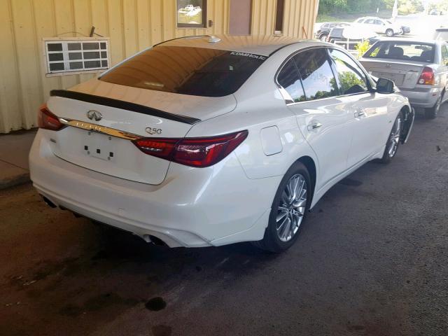 JN1EV7AR9JM432533 - 2018 INFINITI Q50 LUXE WHITE photo 4