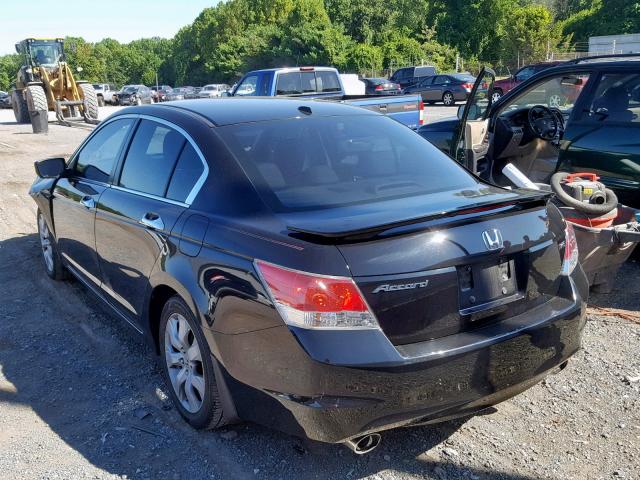 5KBCP3F80AB007946 - 2010 HONDA ACCORD EXL BLACK photo 3