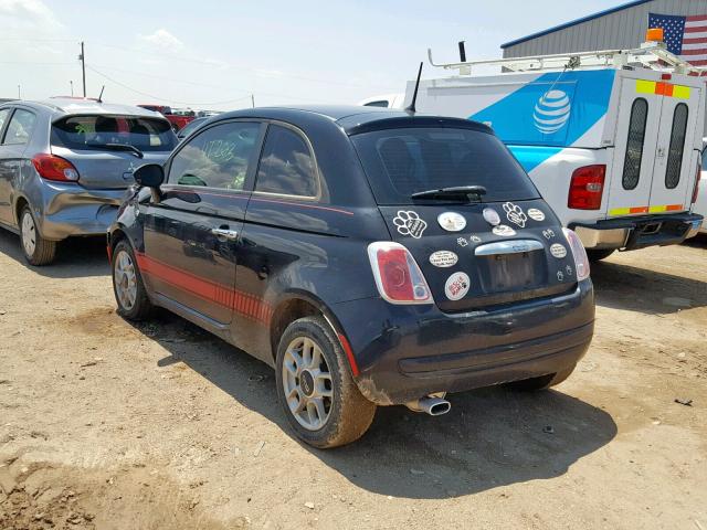 3C3CFFAR4DT554733 - 2013 FIAT 500 POP BLACK photo 3