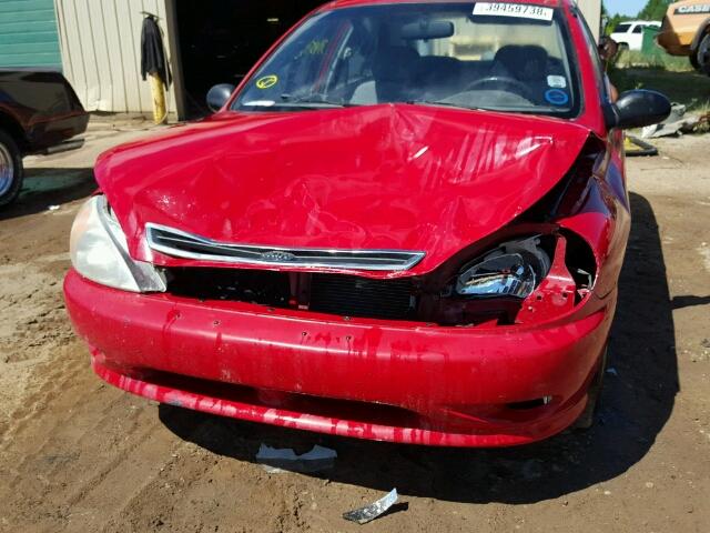 KNADC123326147934 - 2002 KIA RIO RED photo 9