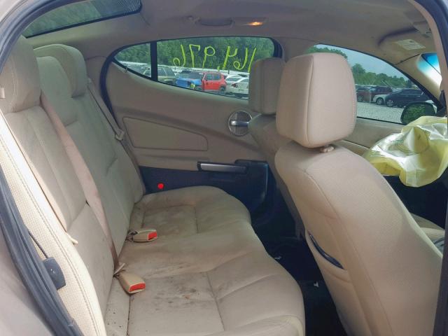 2G2WP552161257036 - 2006 PONTIAC GRAND PRIX TAN photo 6