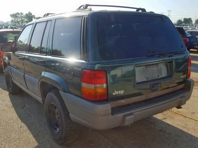 1J4GZ58S5VC695082 - 1997 JEEP GRAND CHER GREEN photo 3