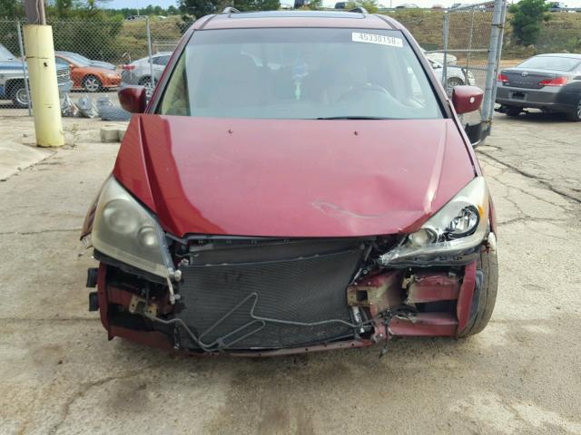 5FNRL38626B425352 - 2006 HONDA ODYSSEY EX MAROON photo 9