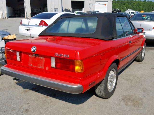 WBABB2303J8859318 - 1988 BMW 325 I AUTO RED photo 4