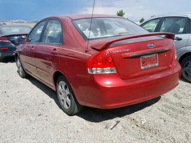 KNAFE121485551292 - 2008 KIA SPECTRA EX RED photo 3