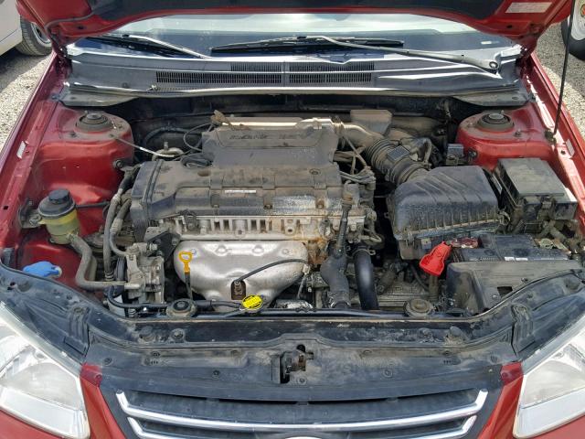 KNAFE121485551292 - 2008 KIA SPECTRA EX RED photo 7