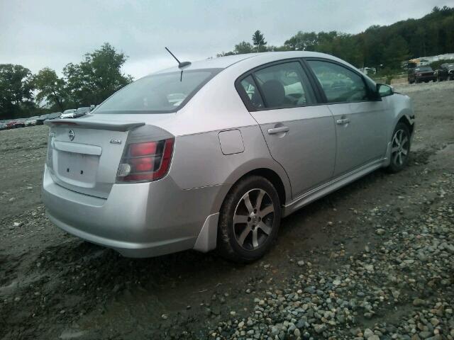 3N1AB6AP4CL610541 - 2012 NISSAN SENTRA 2.0 SILVER photo 4