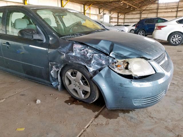 1G1AK52F757657284 - 2005 CHEVROLET COBALT BLUE photo 9