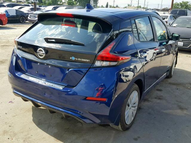 1N4AZ1CPXKC307563 - 2019 NISSAN LEAF S BLUE photo 4