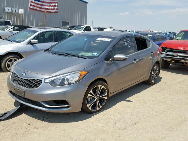 KNAFZ4A83E5169934 - 2014 KIA FORTE EX GRAY photo 2