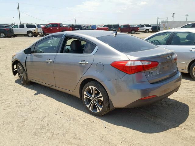 KNAFZ4A83E5169934 - 2014 KIA FORTE EX GRAY photo 3