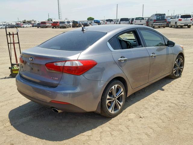 KNAFZ4A83E5169934 - 2014 KIA FORTE EX GRAY photo 4