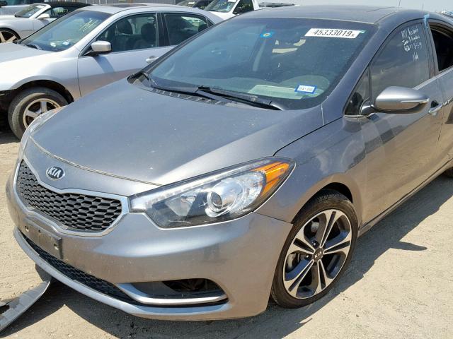 KNAFZ4A83E5169934 - 2014 KIA FORTE EX GRAY photo 9