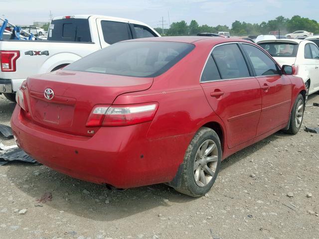 4T1BE46K17U042346 - 2007 TOYOTA CAMRY NEW RED photo 4