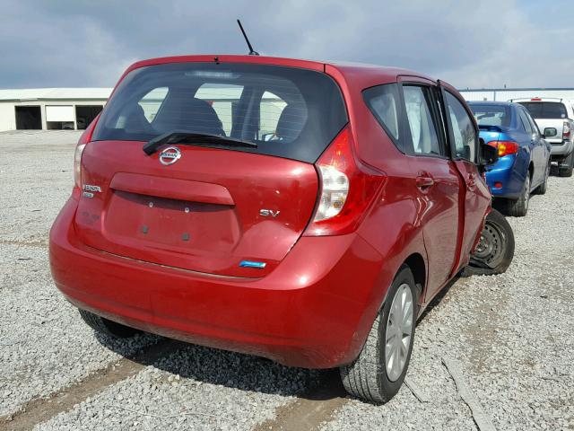 3N1CE2CP7FL427483 - 2015 NISSAN VERSA NOTE RED photo 4