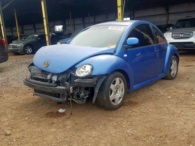 3VWCA21C0YM409684 - 2000 VOLKSWAGEN NEW BEETLE ლურჯი ფოტო 2